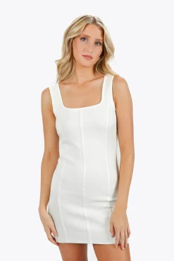 Tobi Ximena Square Neck Bodycon Mini Dress -
