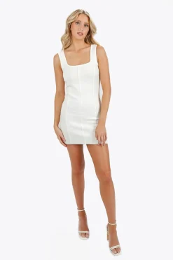 Tobi Ximena Square Neck Bodycon Mini Dress -