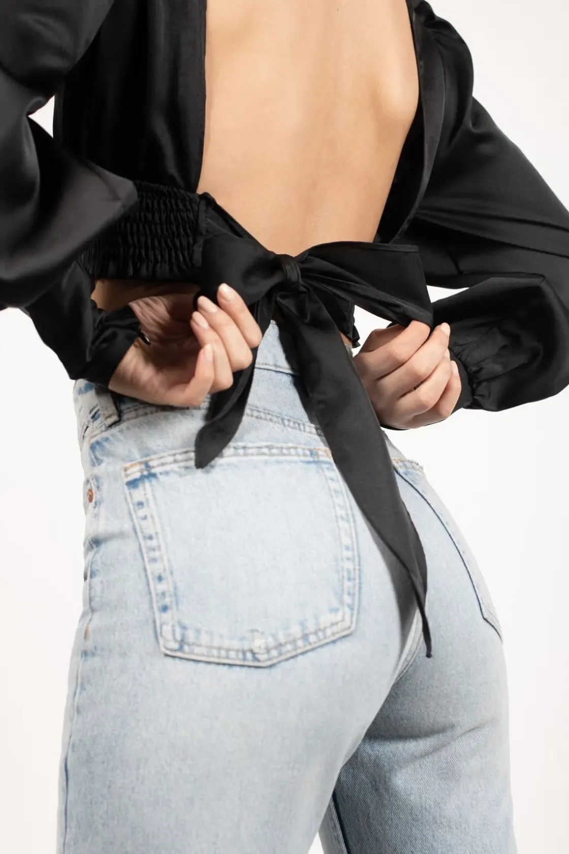 Tobi Xoana Backless Blouse - Emerald