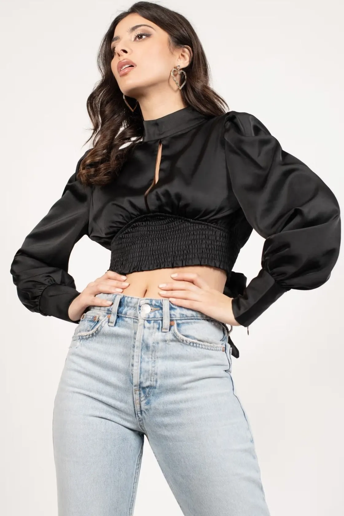 Tobi Xoana Backless Blouse - Emerald