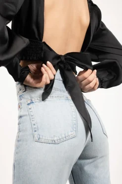 Tobi Xoana Backless Blouse - Emerald