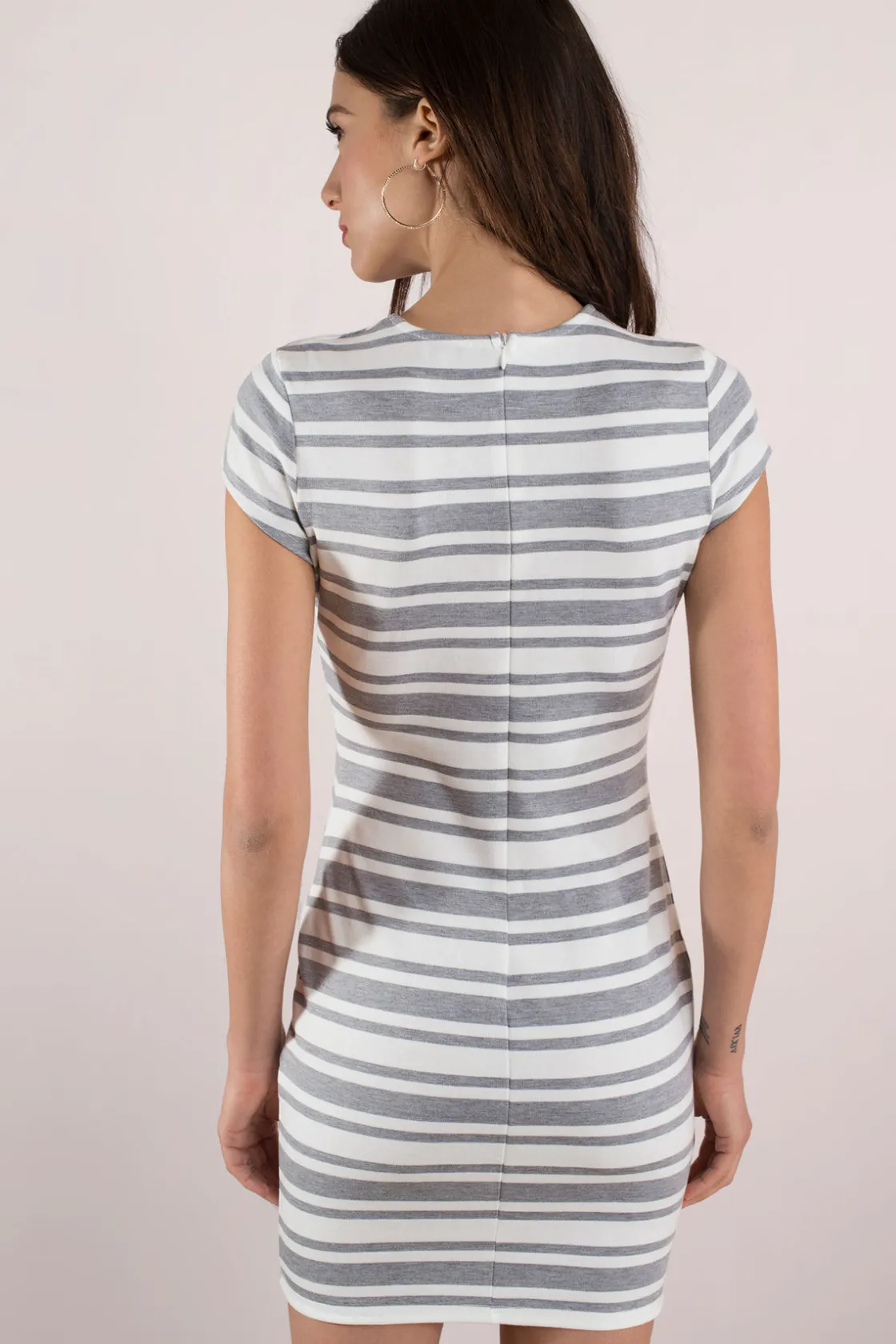 Tobi Young Love Stripe Bodycon Mini Dress -