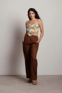 Tobi Youra Crop Top - Brown