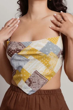 Tobi Youra Crop Top - Brown