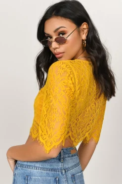 Tobi Yvonne Crop Top - Yellow