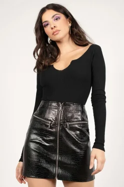 Tobi Yvonne Faux Leather Mini Skirt -