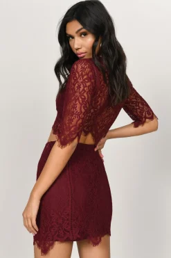 Tobi Yvonne Lace Mini Skirt -