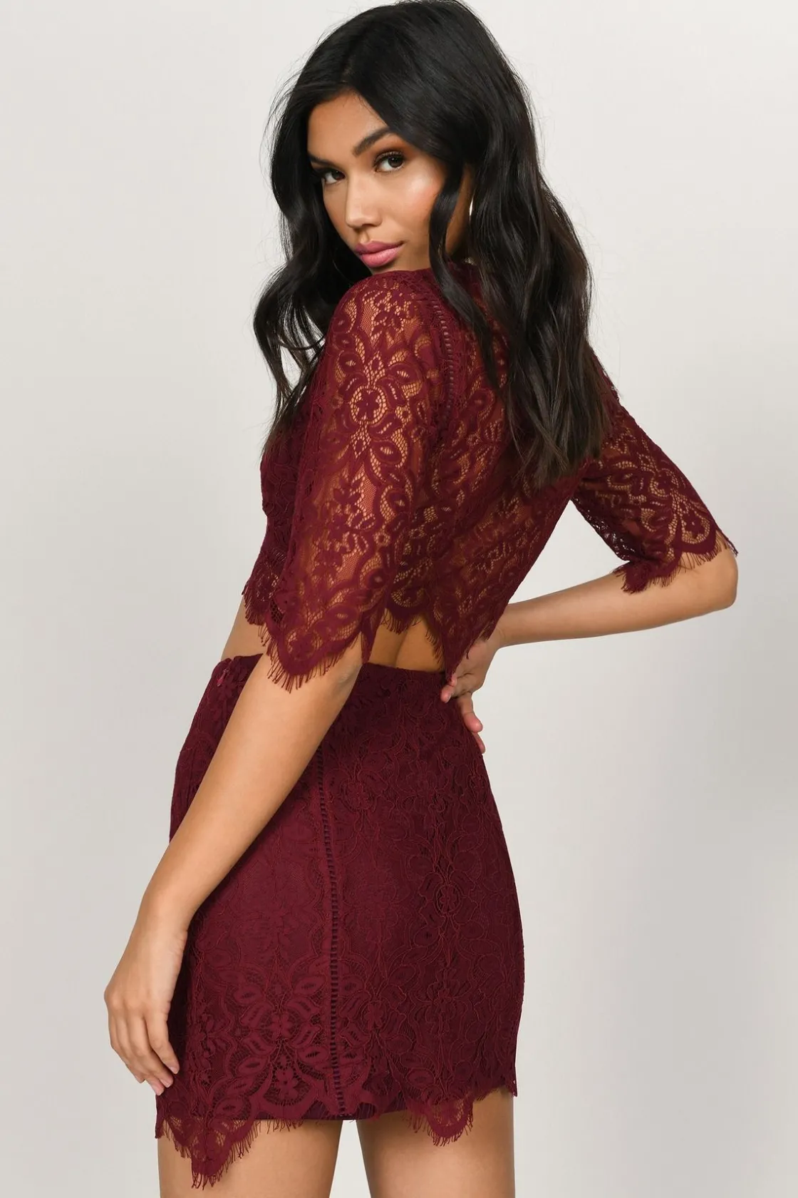 Tobi Yvonne Lace Mini Skirt -