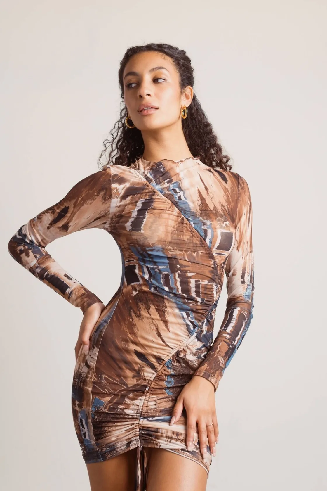 Tobi Zero Gravity Abstract Print Bodycon Mini Dress -