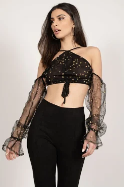 Tobi Ziggy Stardust Crop Top - White