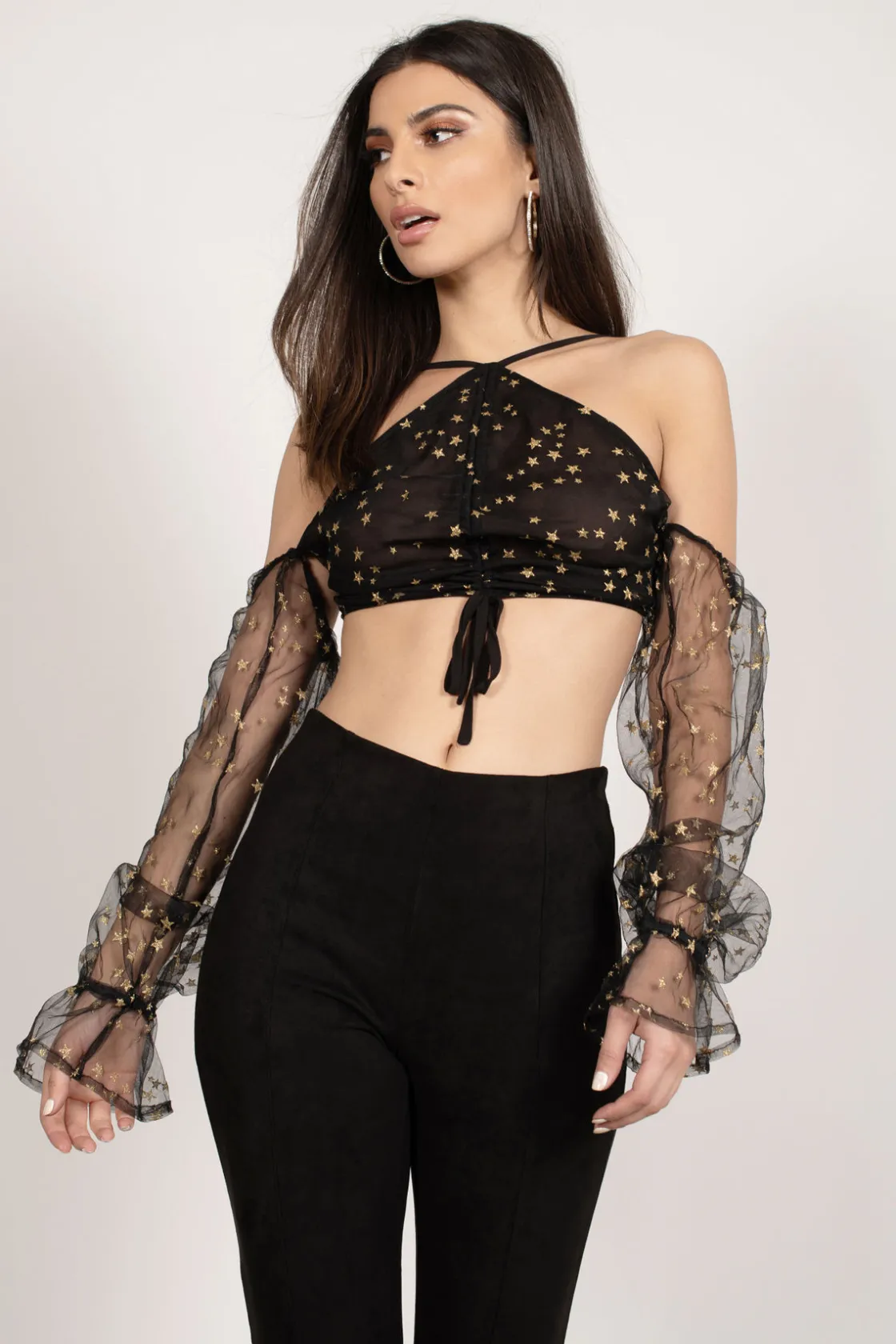 Tobi Ziggy Stardust Crop Top - White